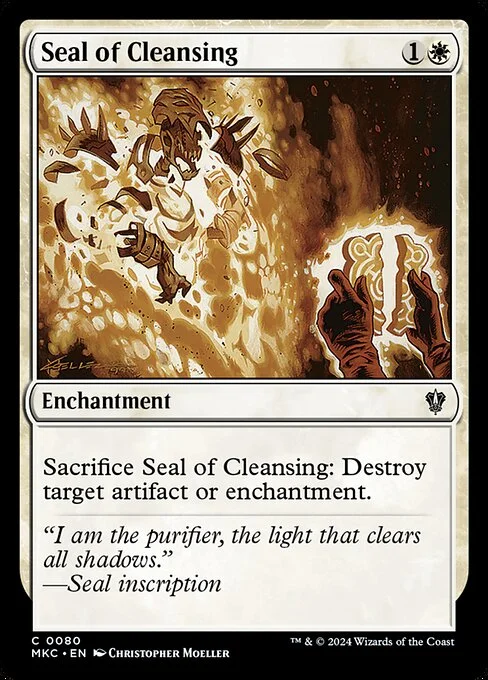 Seal of Cleansing, carta Magic di tipo Enchantment illustrata da Christopher Moeller