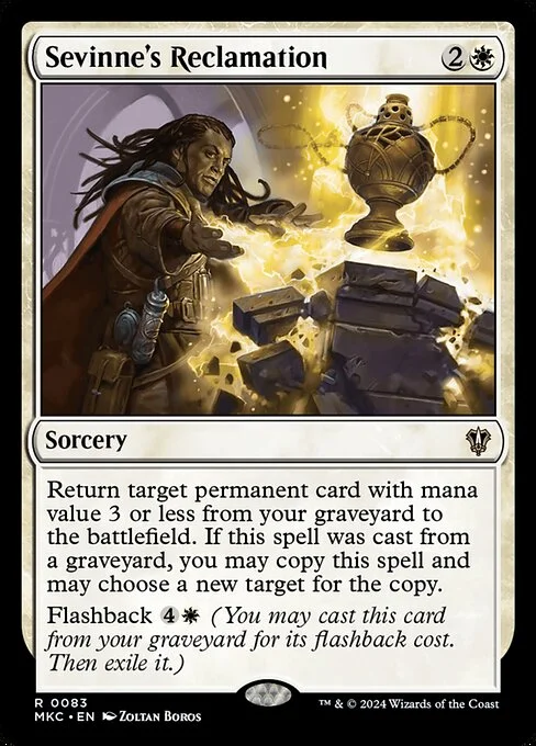 Sevinne's Reclamation, carta Magic di tipo Sorcery illustrata da Zoltan Boros