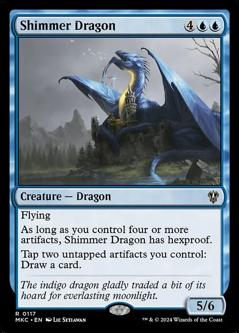 Shimmer Dragon, carta Magic di tipo Creature — Dragon illustrata da Lie Setiawan