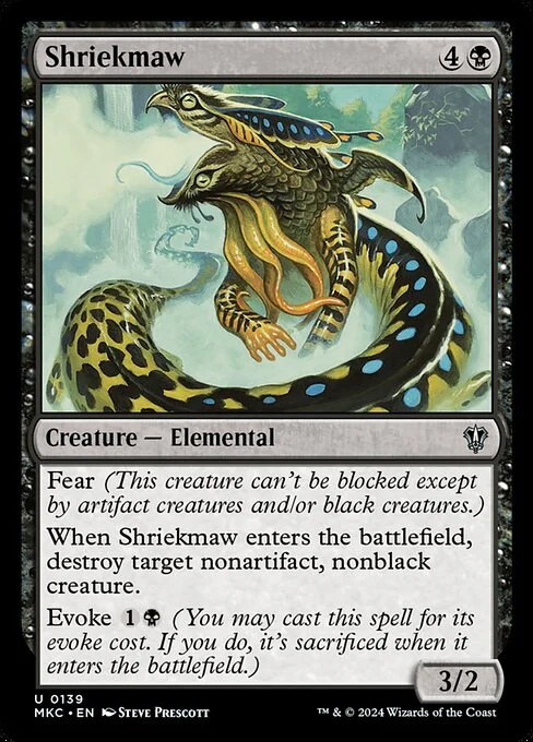 Shriekmaw, carta Magic di tipo Creature — Elemental illustrata da Steve Prescott