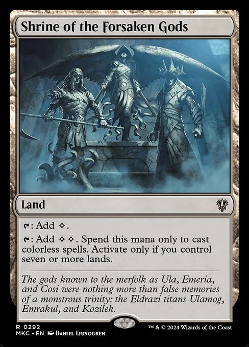 Shrine of the Forsaken Gods, carta Magic di tipo Land illustrata da Daniel Ljunggren