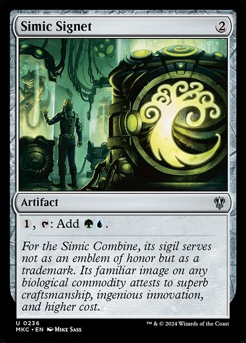 Simic Signet, carta Magic di tipo Artifact illustrata da Mike Sass