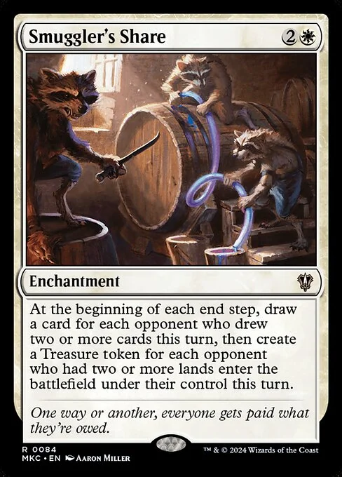 Smuggler's Share, carta Magic di tipo Enchantment illustrata da Aaron Miller