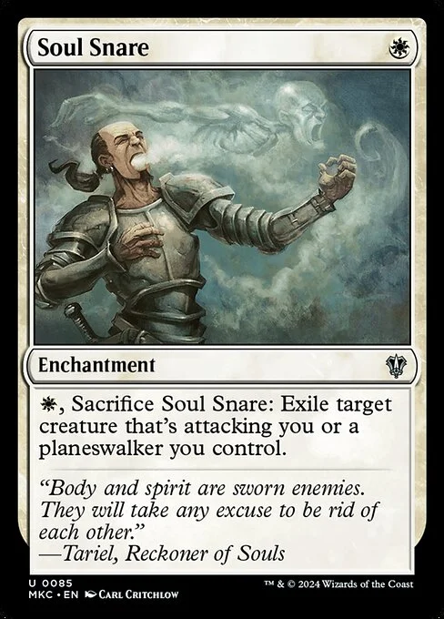 Soul Snare, carta Magic di tipo Enchantment illustrata da Carl Critchlow