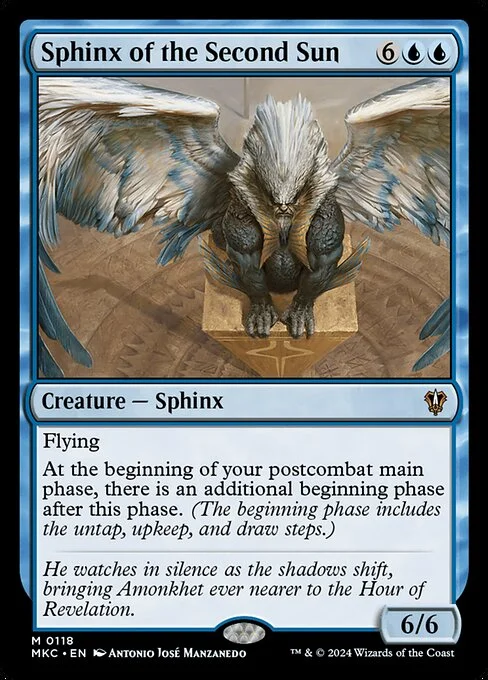 Sphinx of the Second Sun, carta Magic di tipo Creature — Sphinx illustrata da Antonio José Manzanedo