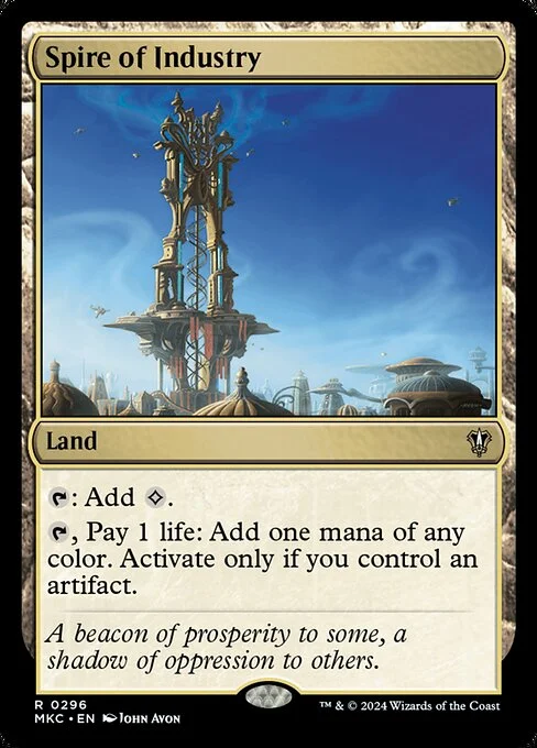 Spire of Industry, carta Magic di tipo Land illustrata da John Avon