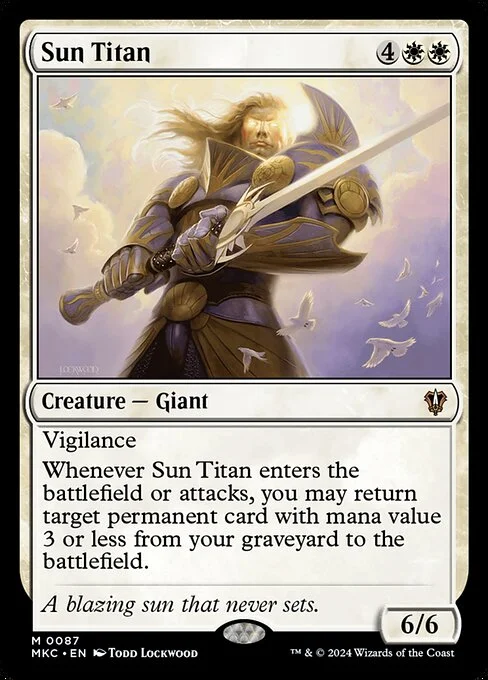 Sun Titan, carta Magic di tipo Creature — Giant illustrata da Todd Lockwood