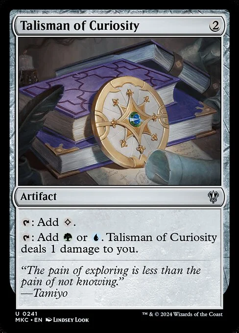Talisman of Curiosity, carta Magic di tipo Artifact illustrata da Lindsey Look