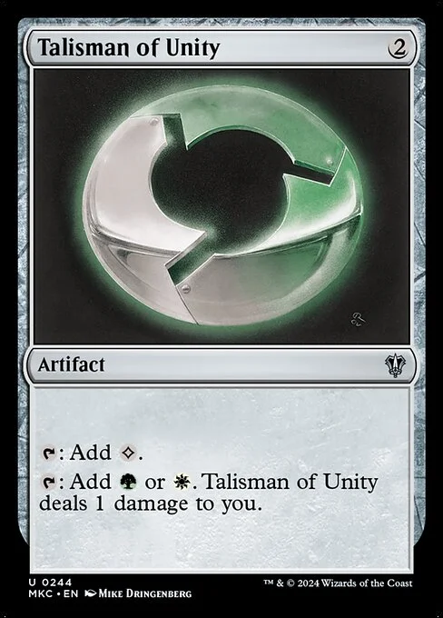 Talisman of Unity, carta Magic di tipo Artifact illustrata da Mike Dringenberg