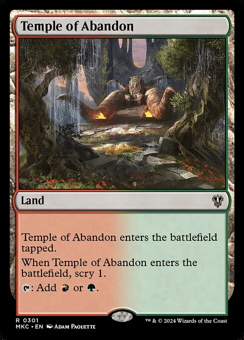 Temple of Abandon, carta Magic di tipo Land illustrata da Adam Paquette