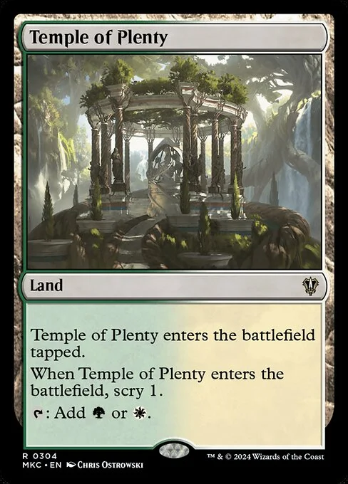 Temple of Plenty, carta Magic di tipo Land illustrata da Chris Ostrowski