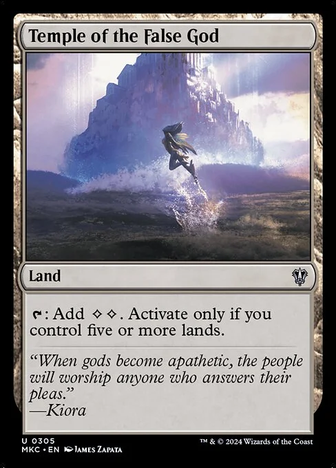Temple of the False God, carta Magic di tipo Land illustrata da James Zapata