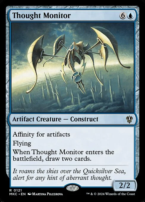 Thought Monitor, carta Magic di tipo Artifact Creature — Construct illustrata da Martina Pilcerova