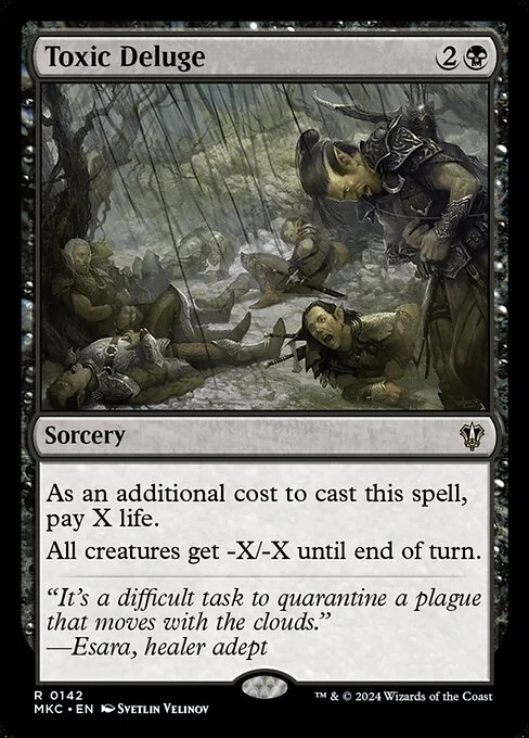 Toxic Deluge, carta Magic di tipo Sorcery illustrata da Svetlin Velinov