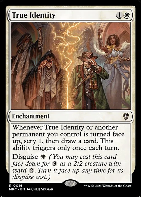 True Identity, carta Magic di tipo Enchantment illustrata da Chris Seaman