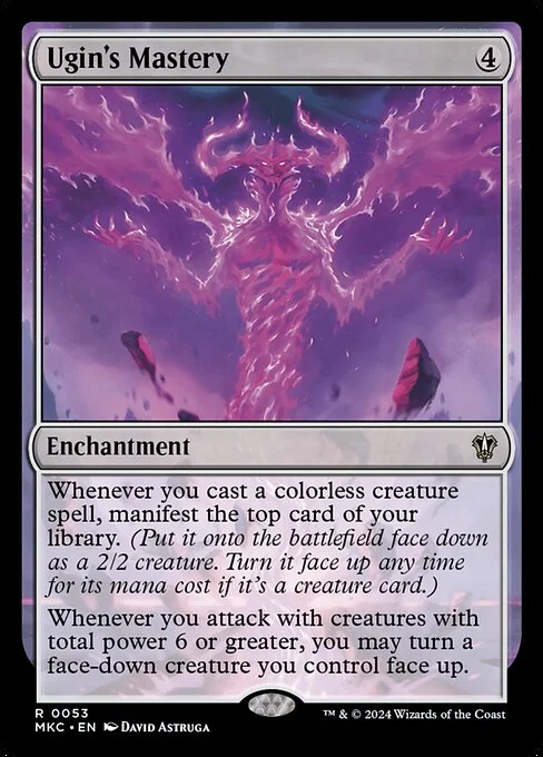 Ugin's Mastery, carta Magic di tipo Enchantment illustrata da David Astruga