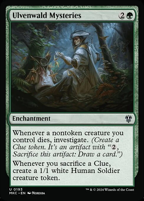 Ulvenwald Mysteries, carta Magic di tipo Enchantment illustrata da Nereida