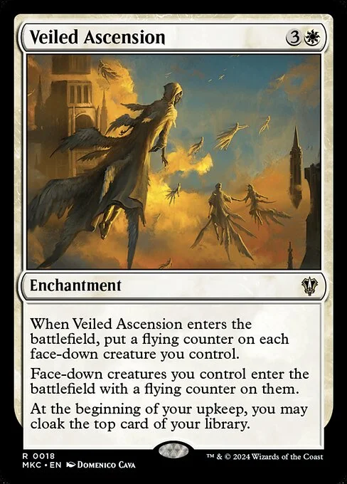 Veiled Ascension, carta Magic di tipo Enchantment illustrata da Domenico Cava