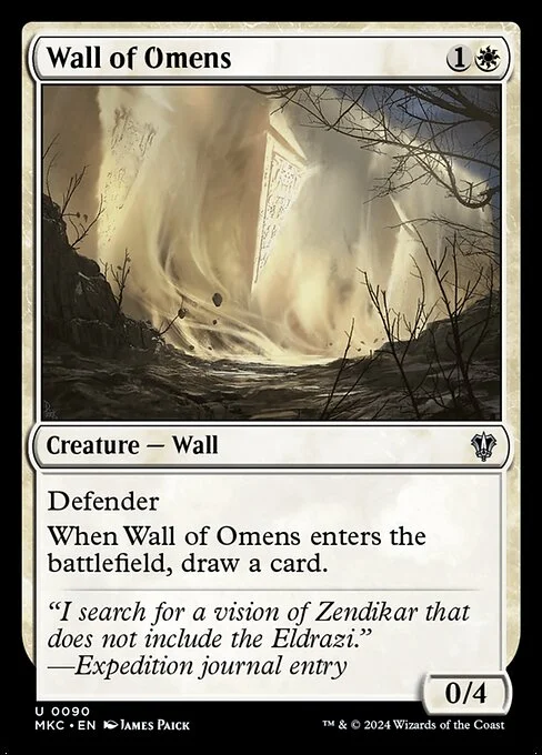 Wall of Omens, carta Magic di tipo Creature — Wall illustrata da James Paick