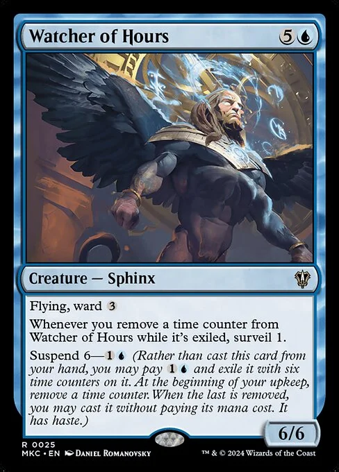 Watcher of Hours, carta Magic di tipo Creature — Sphinx illustrata da Daniel Romanovsky