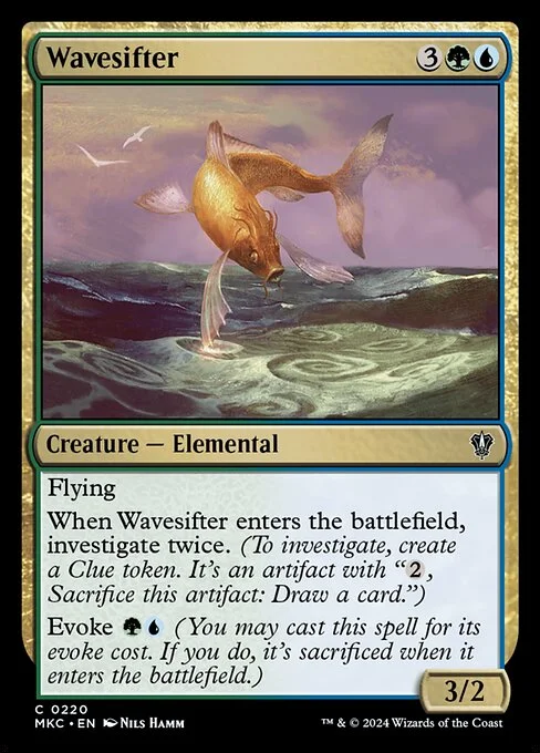 Wavesifter, carta Magic di tipo Creature — Elemental illustrata da Nils Hamm