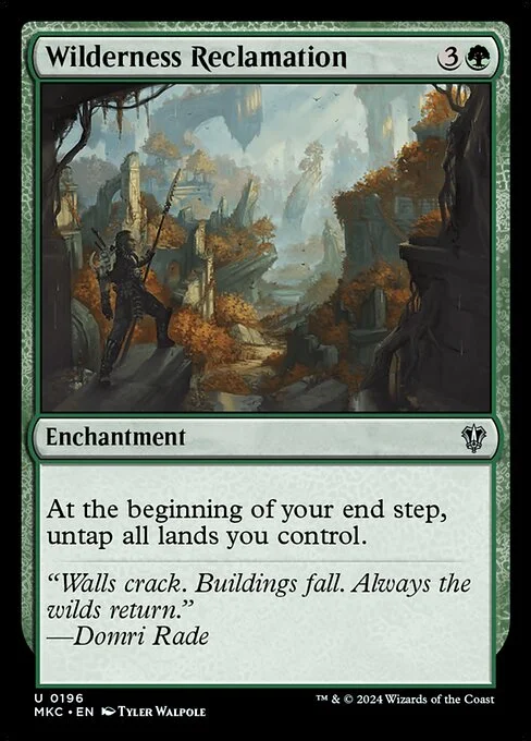 Wilderness Reclamation, carta Magic di tipo Enchantment illustrata da Tyler Walpole