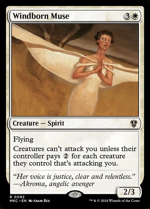 Windborn Muse, carta Magic di tipo Creature — Spirit illustrata da Adam Rex