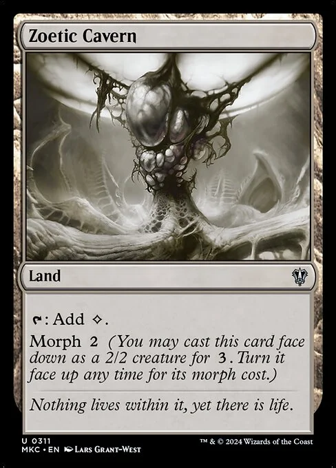 Zoetic Cavern, carta Magic di tipo Land illustrata da Lars Grant-West