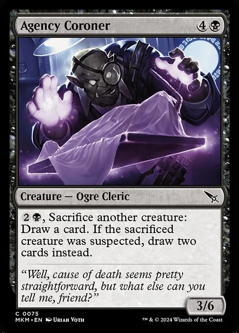 Agency Coroner, carta Magic di tipo Creature — Ogre Cleric illustrata da Uriah Voth