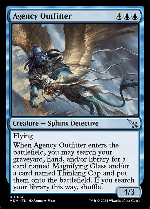 Agency Outfitter, carta Magic di tipo Creature — Sphinx Detective illustrata da Andrew Mar