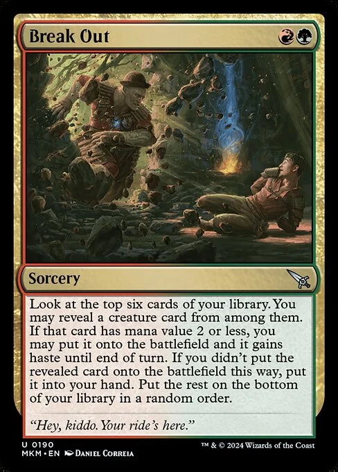 Break Out, carta Magic di tipo Sorcery illustrata da Daniel Correia