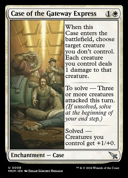 Case of the Gateway Express, carta Magic di tipo Enchantment — Case illustrata da Edgar Sánchez Hidalgo