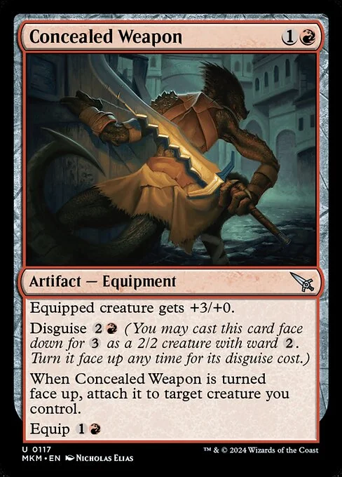 Concealed Weapon, carta Magic di tipo Artifact — Equipment illustrata da Nicholas Elias