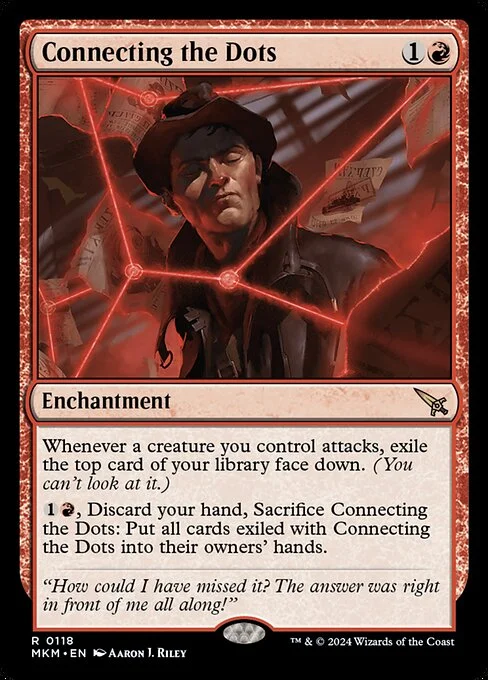 Connecting the Dots, carta Magic di tipo Enchantment illustrata da Aaron J. Riley