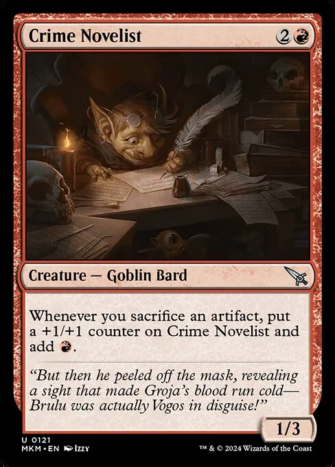 Crime Novelist, carta Magic di tipo Creature — Goblin Bard illustrata da Izzy