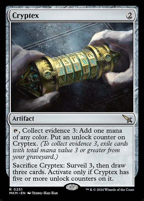 Cryptex, carta Magic di tipo Artifact illustrata da Yeong-Hao Han