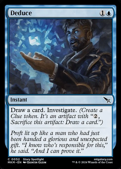 Deduce, carta Magic di tipo Instant illustrata da Quintin Gleim