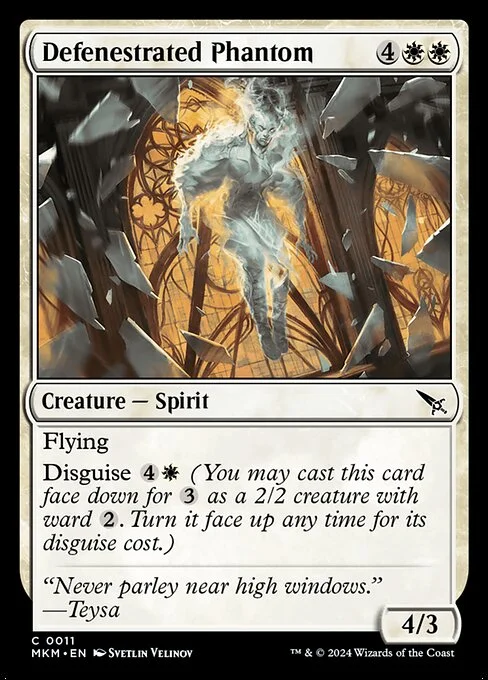 Defenestrated Phantom, carta Magic di tipo Creature — Spirit illustrata da Svetlin Velinov