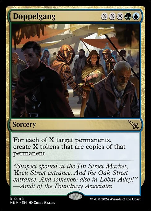 Doppelgang, carta Magic di tipo Sorcery illustrata da Chris Rallis