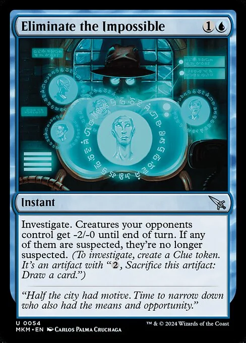 Eliminate the Impossible, carta Magic di tipo Instant illustrata da Carlos Palma Cruchaga