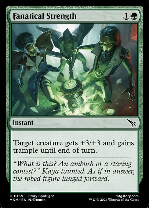 Fanatical Strength, carta Magic di tipo Instant illustrata da Durion