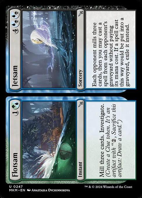 Flotsam // Jetsam, carta Magic di tipo Instant // Sorcery illustrata da Anastasia Ovchinnikova