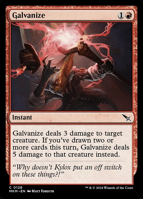 Galvanize, carta Magic di tipo Instant illustrata da Matt Forsyth