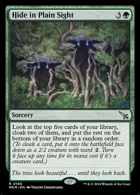 Hide in Plain Sight, carta Magic di tipo Sorcery illustrata da Vincent Christiaens