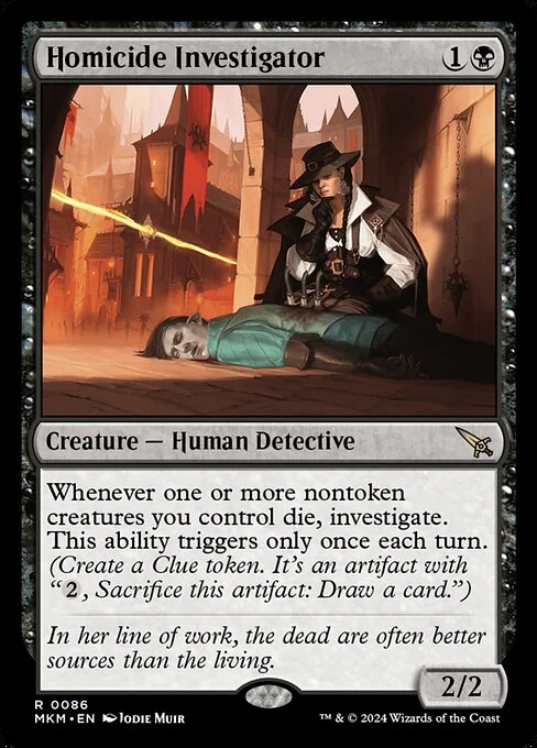 Homicide Investigator, carta Magic di tipo Creature — Human Detective illustrata da Jodie Muir