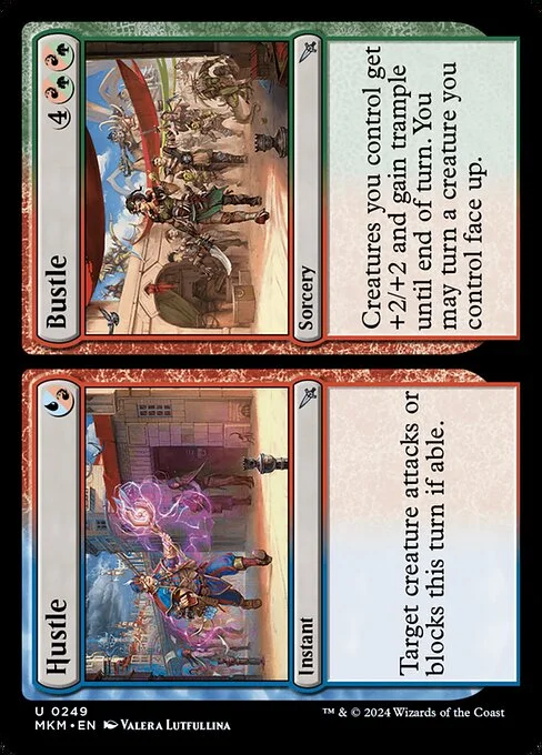 Hustle // Bustle, carta Magic di tipo Instant // Sorcery illustrata da Valera Lutfullina