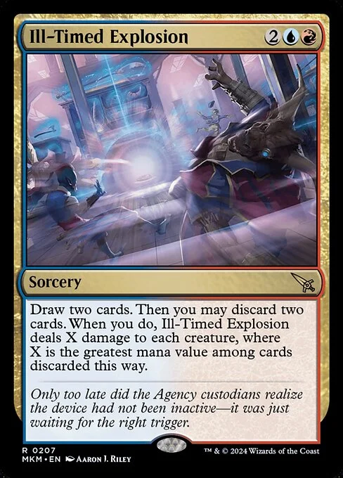 Ill-Timed Explosion, carta Magic di tipo Sorcery illustrata da Aaron J. Riley