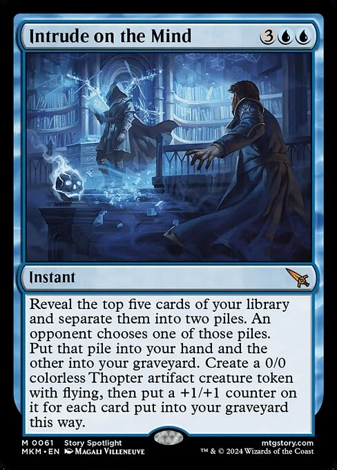 Intrude on the Mind, carta Magic di tipo Instant illustrata da Magali Villeneuve