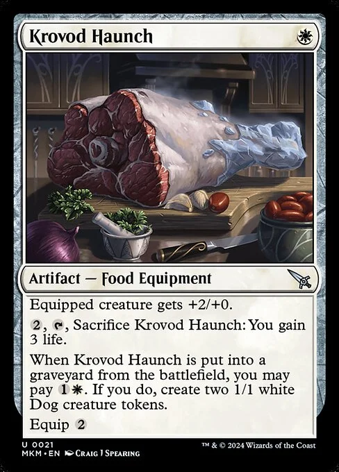 Krovod Haunch, carta Magic di tipo Artifact — Food Equipment illustrata da Craig J Spearing