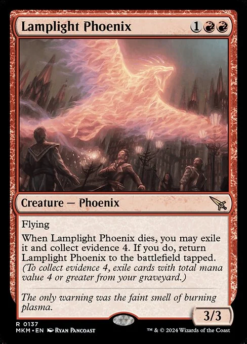 Lamplight Phoenix, carta Magic di tipo Creature — Phoenix illustrata da Ryan Pancoast